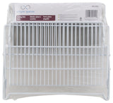 Simple Spaces JI-22W-3L Dish Rack, 20 lb, 18-1/4 in L, 12-3/4 in W, 11 in H, Steel, White, White PE Coated