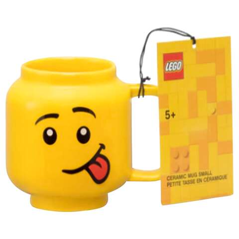 LEGO 7.6 oz Yellow BPA Free Silly Mug, Pack of 8