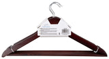 Simple Spaces HEA00040G Cloth Hanger Set, 6.6 lb Capacity, Steel/Wood, Mahogany