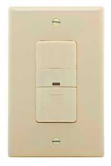 Eaton Wiring Devices OS306U-LA-K Motion Sensor Switch, 120 V, 1 -Pole, Motion Sensor, 180 deg Sensing, Light Almond