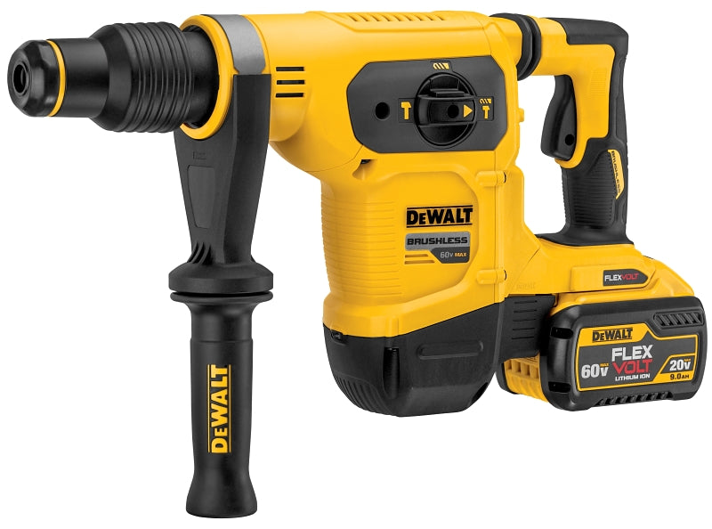 DeWALT DCH481X2 Combination Hammer Kit, Battery Included, 60 V, 9 Ah, 1-9/16 in Chuck, SDS-Max Chuck, 3150 bpm