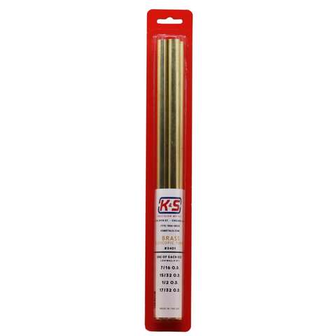 K&S 12 in. L Round Brass Tube 4 pk