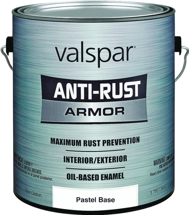 Valspar Armor 21800 Series 044.0021805.007 Enamel Paint, Oil Base, Gloss Sheen, Pastel Base, 1 gal, Can, Pack of 2