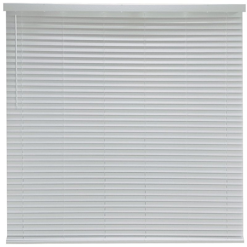 Simple Spaces FWMB-35 Cordless Mini Blind, 72 in L, 72 in W, Faux Wood, White, Pack of 2
