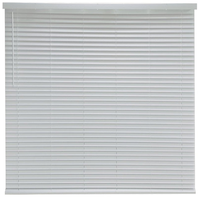 Simple Spaces FWMB-35 Cordless Mini Blind, 72 in L, 72 in W, Faux Wood, White, Pack of 2
