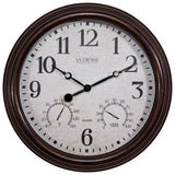 Equity 404-3015 Clock, 15 in Dia, Round, Brown Frame, Plastic Clock Face, Analog