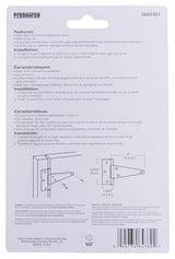 ProSource HTH-G04-C2PS T-Hinge, Galvanized Steel, Galvanized Brass Pin, Fixed Pin, 180 deg Range of Motion, 46 (Pair) lb