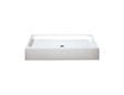 Maax Finesse Series 105623-000-002-00 Shower Base, 60 in L, 32 in W, 7 in H, Acrylic, White, Alcove Installation