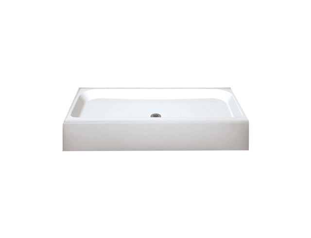 Maax Finesse Series 105623-000-002-00 Shower Base, 60 in L, 32 in W, 7 in H, Acrylic, White, Alcove Installation