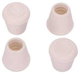 ProSource FE-50641-B Furniture Leg Tip, Round, Rubber, White, 1/2 in Dia, 1.1 in H, Pack of 36