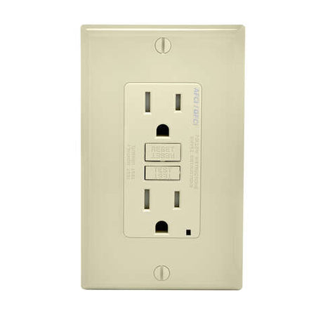 Leviton SmartlockPro 15 amps 125 V Duplex Light Almond AFCI/GFCI Dual Function Outlet 5-15R 1 pk
