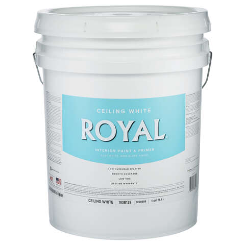 Royal Flat Ceiling White Paint Interior 5 gal