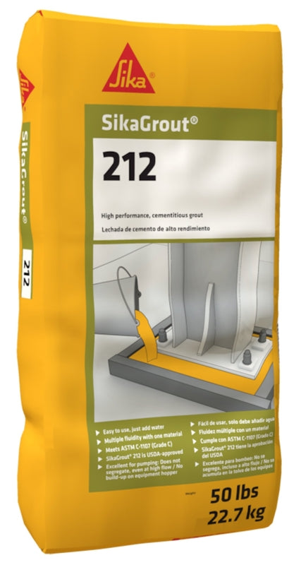 Sika 90824 Cementitious Grout, Gray, 50 lb Bag