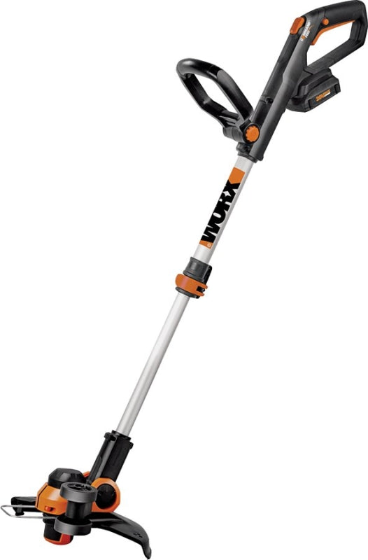 Worx WG163 String Trimmer and Edger, 20 V, 37.8 in L Shaft, Black/Orange/Silver