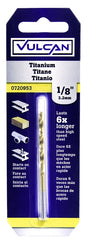 Vulcan 218571OR Jobber Drill Bit, 1/8 in Dia, 2-3/4 in OAL, Straight Shank
