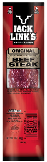 Jack Link's 02027 Snack, Stick, Original, 1 oz, Bag, Pack of 12