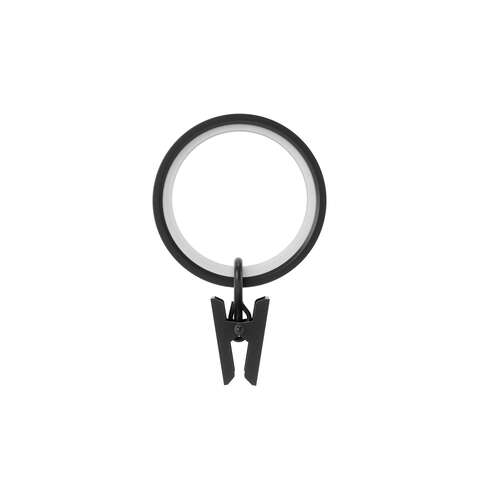 Umbra Cappa Matte Black Clip Ring 3.25 in. L, Pack of 6