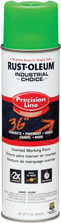 Industrial Choice 203023 Inverted Marking Spray Paint, Semi-Gloss, Fluorescent Green, 17 oz Can