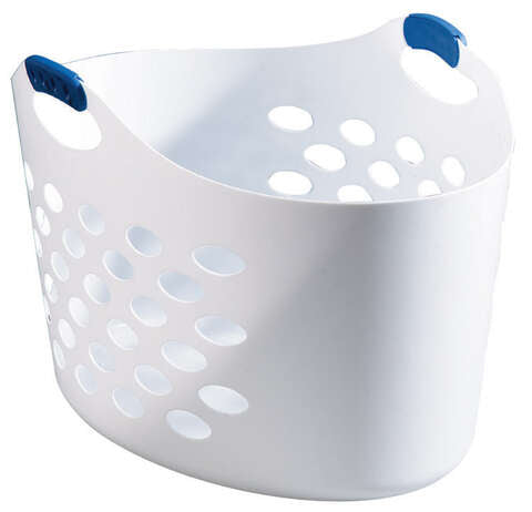 Rubbermaid White Plastic Laundry Basket, Pack of 6