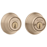 Kwikset 600 Series 665 5 RCAL RCS/5303 Deadbolt, 3 Grade, Keyed Key, Zinc, Antique Brass, 2-3/8 to 2-3/4 in Backse