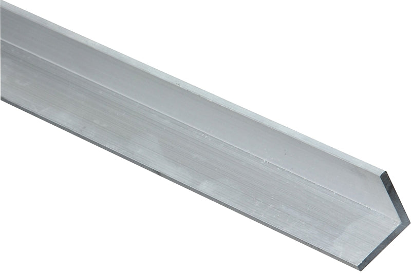 National Hardware 4204BC Series N247-411 Angle Stock, 1 in L Leg, 48 in L, 1/8 in Thick, Aluminum, Mill