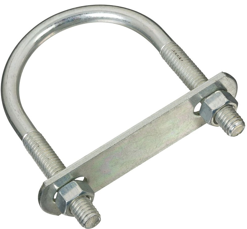 National Hardware N222-208 U-Bolt, 3/8-16 Thread, 2 in L Thread, Steel, Zinc, Pack of 5