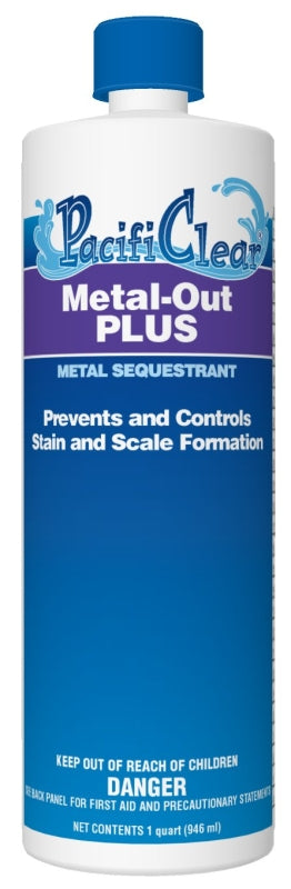 PacifiClear F066001012PC Metal Out Plus Chemical, 1 qt Bottle, Liquid