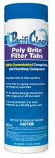 PacifiClear Poly-Brite F033002018PC Filter Clarifier Chemical, 1.5 lb Bottle, Tablet