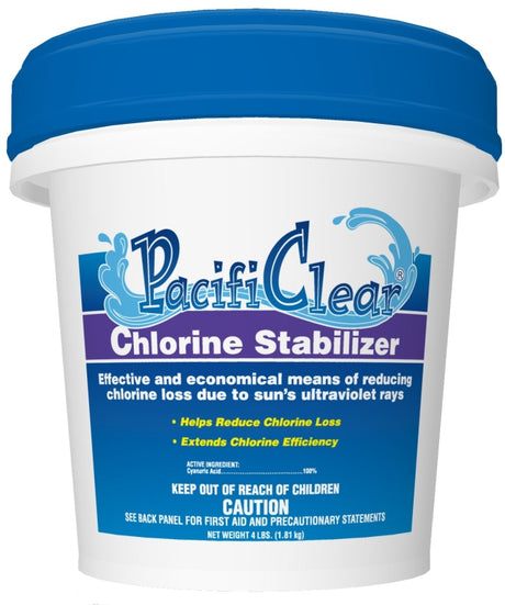 PacifiClear F081004032PC Chlorine Stabilizer, 4 lb Pail, Granular