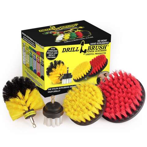 Drillbrush 5 in. W Soft/Medium Bristle Metal Handle Drill Brush Set