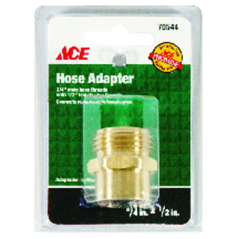 Ace 3/4 in. MHT x 1/2 in. FPT in. Brass Threaded Male/Female Hose Adapter, Pack of 5