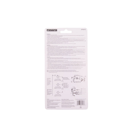 ProSource 47020-UK-PS Pushbutton Latch, Zinc, Black, 5/8 to 1-1/2 in Thick Door, 5/8 in Backset