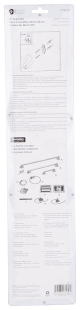 Boston Harbor 3618-07-SOU Towel Bar, 18 in L Rod, Brushed Nickel, Surface