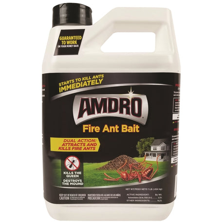 Amdro 100550445 Fire Ant Killer, Granule, Sprinkle Application, Landscaped Areas, Lawns, Ornamental Gardens, 1 lb, Pack of 48