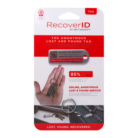 KeySmart RecoverID Stainless Steel Silver Key ID Tag