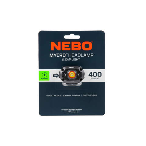 NEBO Mycro 400 lm Black LED Head Lamp