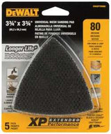 DEWALT DWASPTRIM80 Mesh Sandpaper, 80 Grit, Medium, Silicone Carbide Abrasive, 3-3/4 in L
