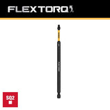 DEWALT FLEXTORQ DWAF6SQ2IR Impact Screwdriving Bit, #2 Drive, Square Drive, 1/4 in Shank, Hex Shank, 6 in L, Steel