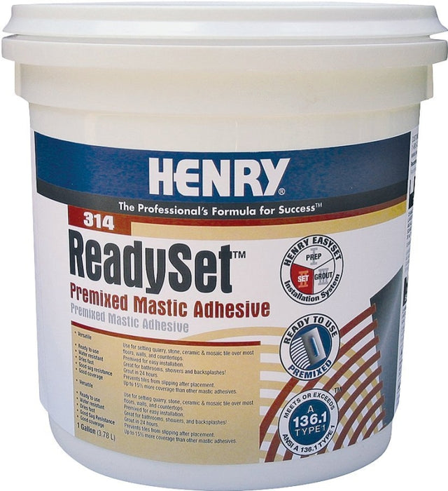 Henry 12256 Mastic Adhesive, Off-White, 1 gal