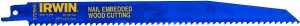 Irwin 372956 Series Reciprocating Saw Blade, Applicable Materials: Nail-Embedded Wood, Plastic, Wood, 2 in W, 9 in L