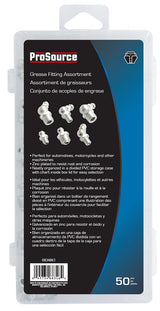 ProSource 61602 Grease Fitting Assortment, Steel, Zinc Plated