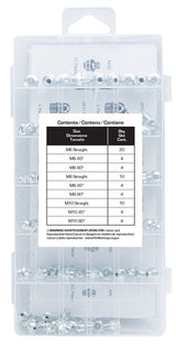 ProSource 95384 Grease Fitting Assortment, Steel, Zinc Plated