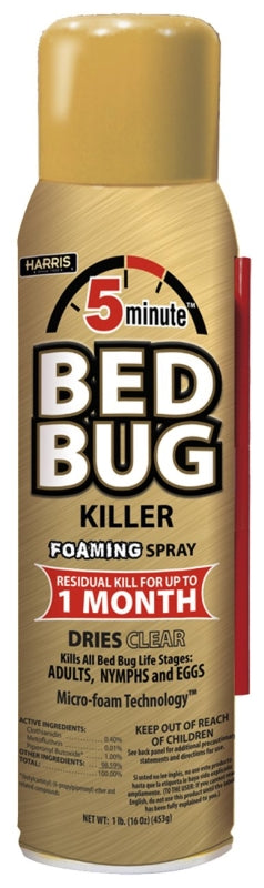 Harris GOLDBB-16A Bed Bug Killer, Spray Application, 16 oz, Aerosol Can