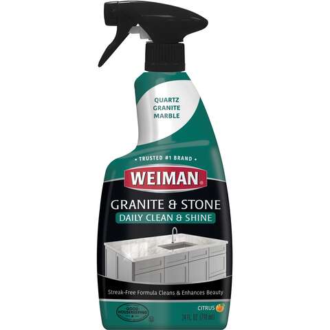 Weiman Citrus Scent Granite Cleaner and Polish 24 oz Liquid, Pack of 6