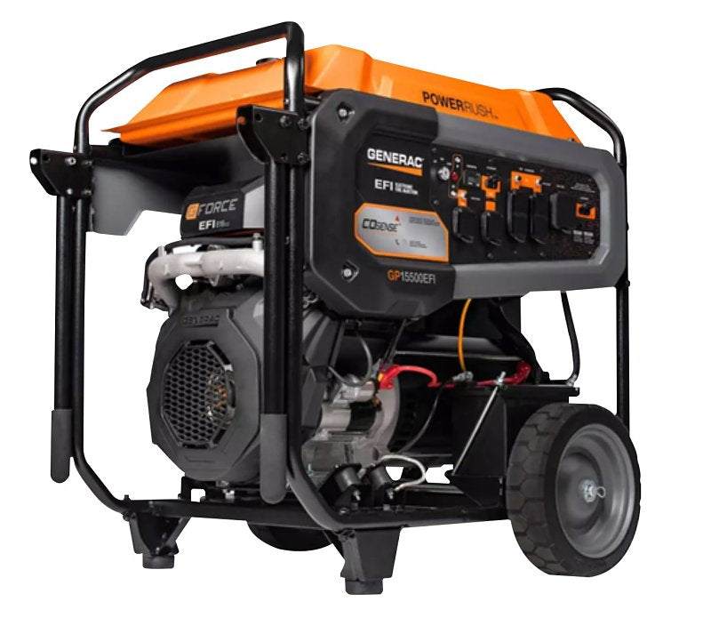 Generac GP Series 7705-0 Portable Generator, 120/240 V, 19,300 W Output, Gasoline, 14.2 gal Tank, Electric Start