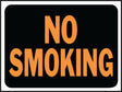 Hy-Ko Hy-Glo Series 3013 Identification Sign, 8-1/2 x 12 in Dimensions, Rectangular, NO SMOKING, Black Background, Pack of 10