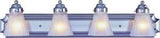 Boston Harbor RF-V-042-BN Vanity Light Fixture, 60 W, 4-Lamp, A19 or CFL Lamp, Steel Fixture, Brushed Nickel Fixture