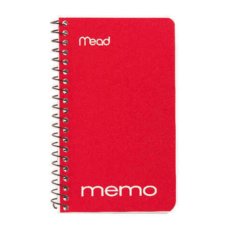 Mead 3 in. W X 5 in. L Wide Ruled Spiral Assorted Memo Book, Pack of 12