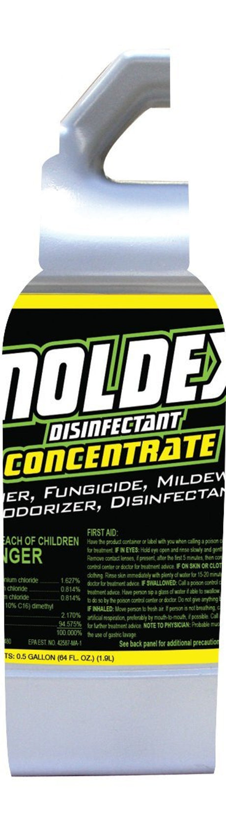 Moldex 5510 Concentrated Disinfectant, 64 oz, Liquid, Clear, Pack of 4