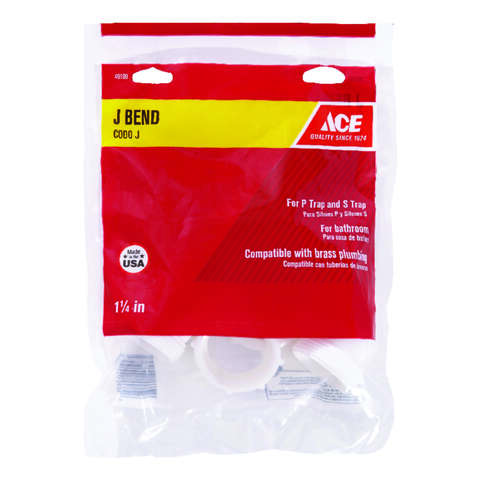 Ace 1-1/4 in. D Plastic J-Bend